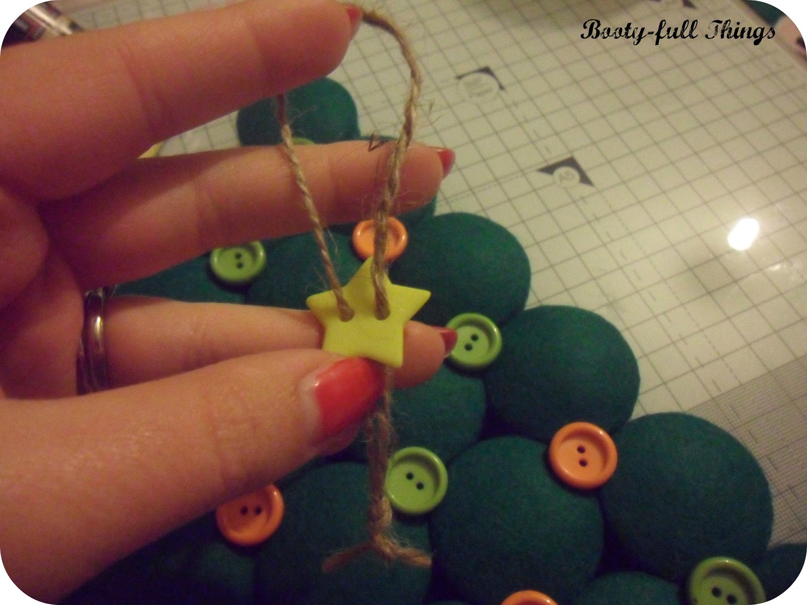 Bootyfull Things Tutorial Christmas Tree from milk bottle tops