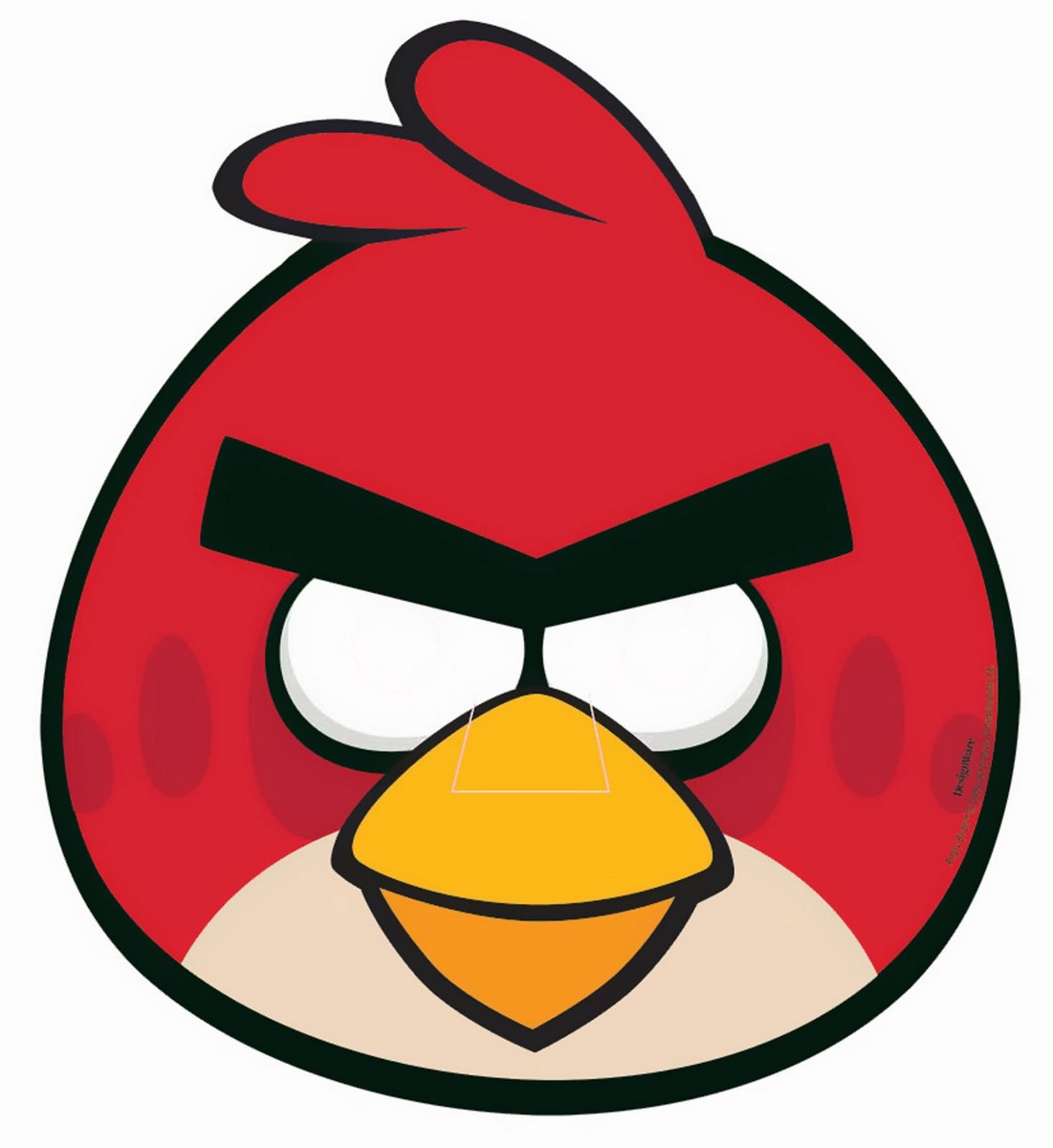 angry bird mask template