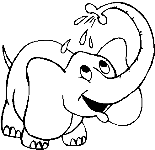 Printable Elephant Coloring Page