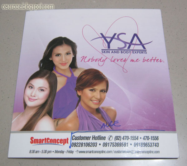 Ysa Skin and Body Experts Discount Card Rural Dame