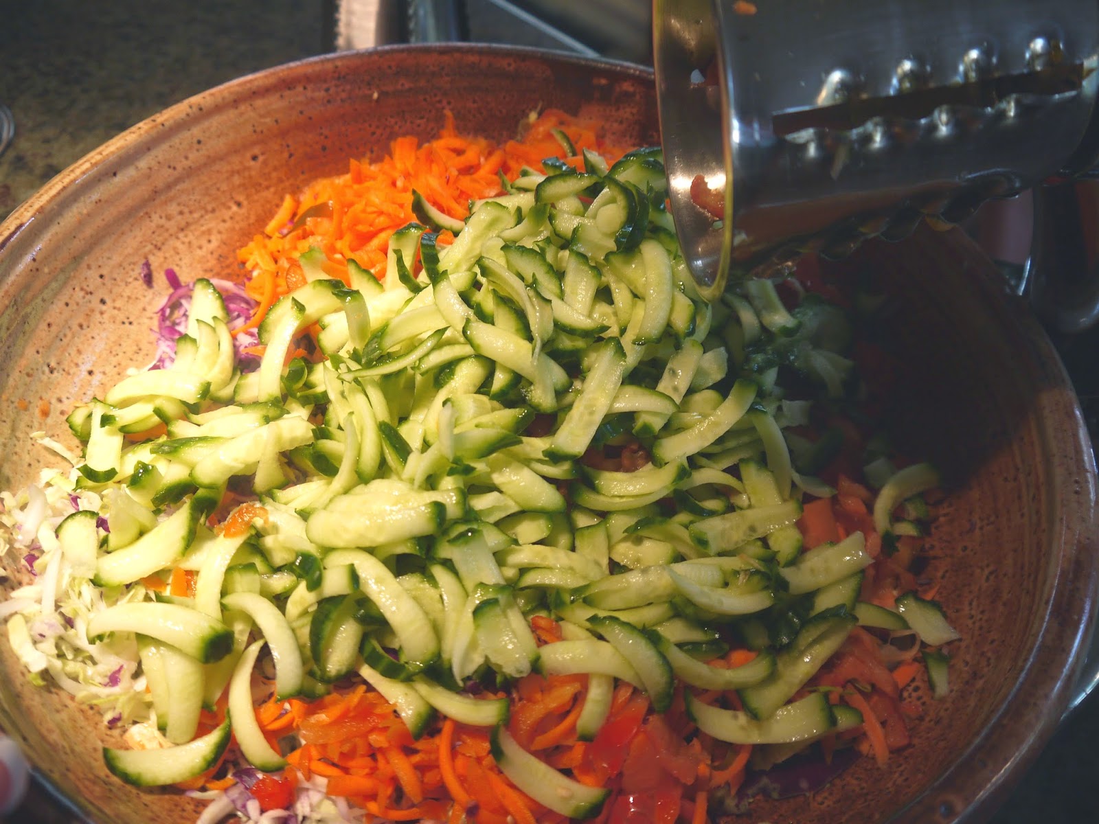 Foodture Cooking for a Healthy Future Thai Rice Noodle Cabbage Salad