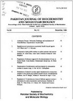 Pakistan Journal of Biochemistry and Molecular Biology