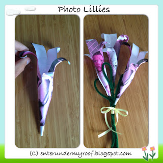 mother's day craft, mother's day, mother's day project, handprint craft, photograph flower, photo lillies, photo lily
