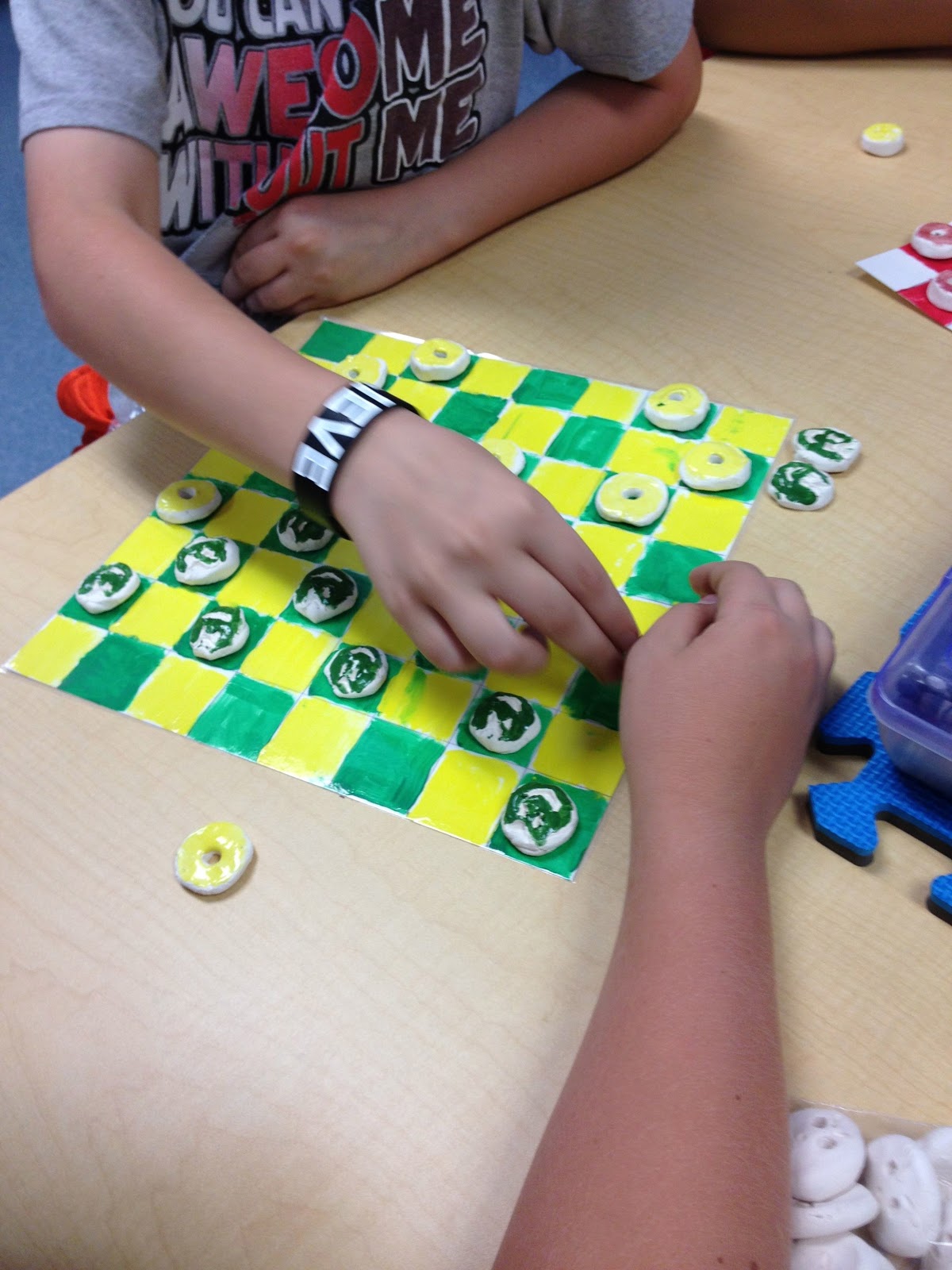 Splats, Scraps and Glue Blobs Let's Play Checkers!