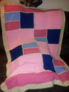 patchwork crochet baby afghan
