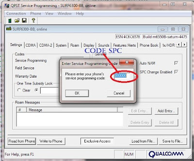 Service Programming Code Service Programming Code