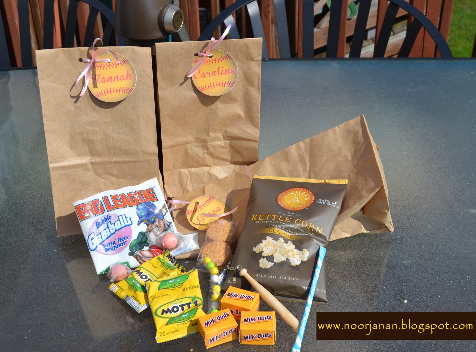 Noor Janan Homeschool Softball Snack Bags