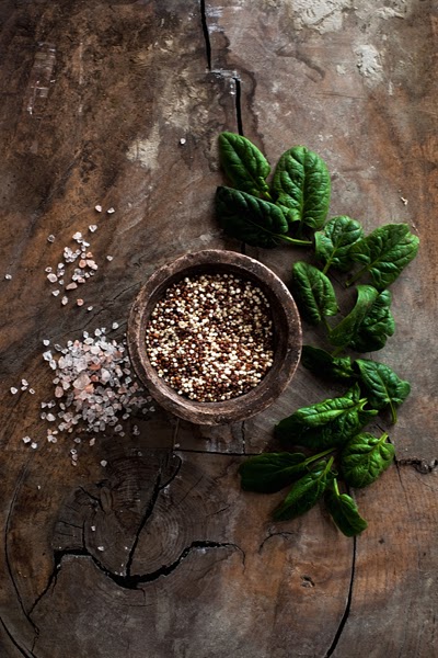Quinoa, Spinach and Salt