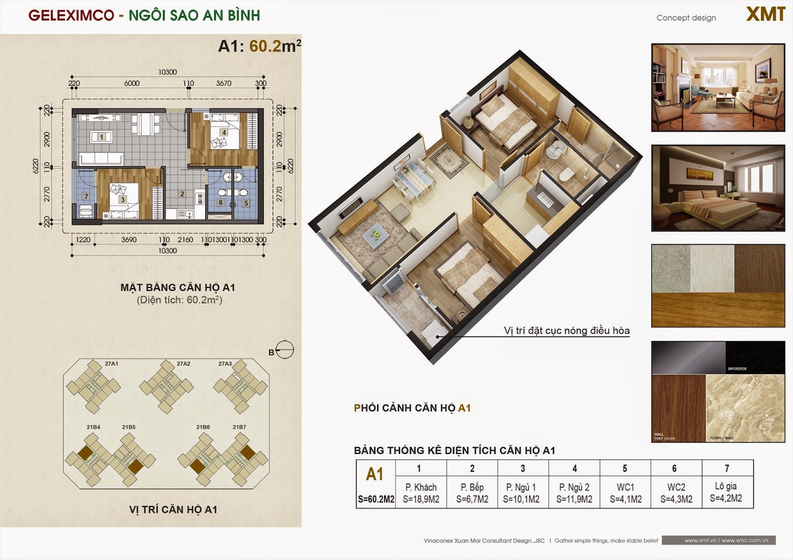 thiết kế căn 60.2m2 chung cư green star thiet-ke-can-60.2m2