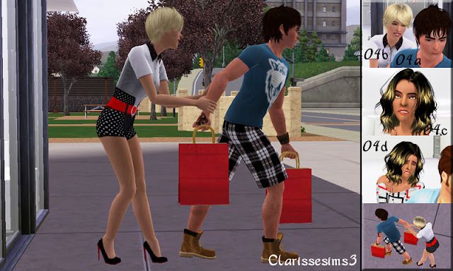 Clarisse sims3 custom couple poses shopping 04a 04b