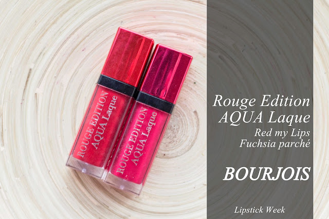 Aqua Laque de Bourjois: Red my lips y Fuchsia Parché