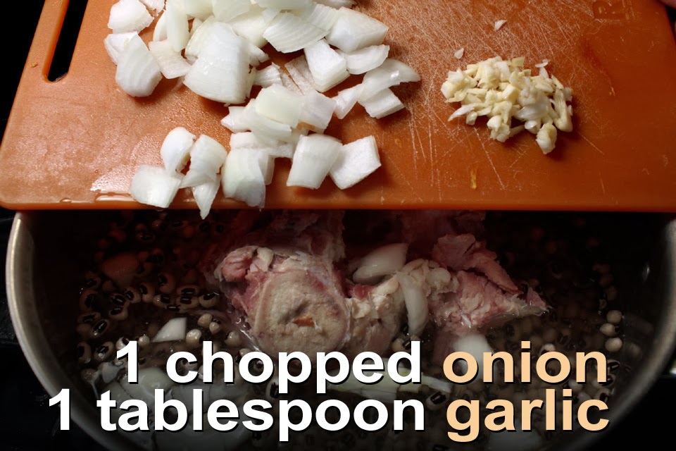 The 99 Cent Chef Soul FoodStyle Blackeyed Peas with Ham Video Recipe