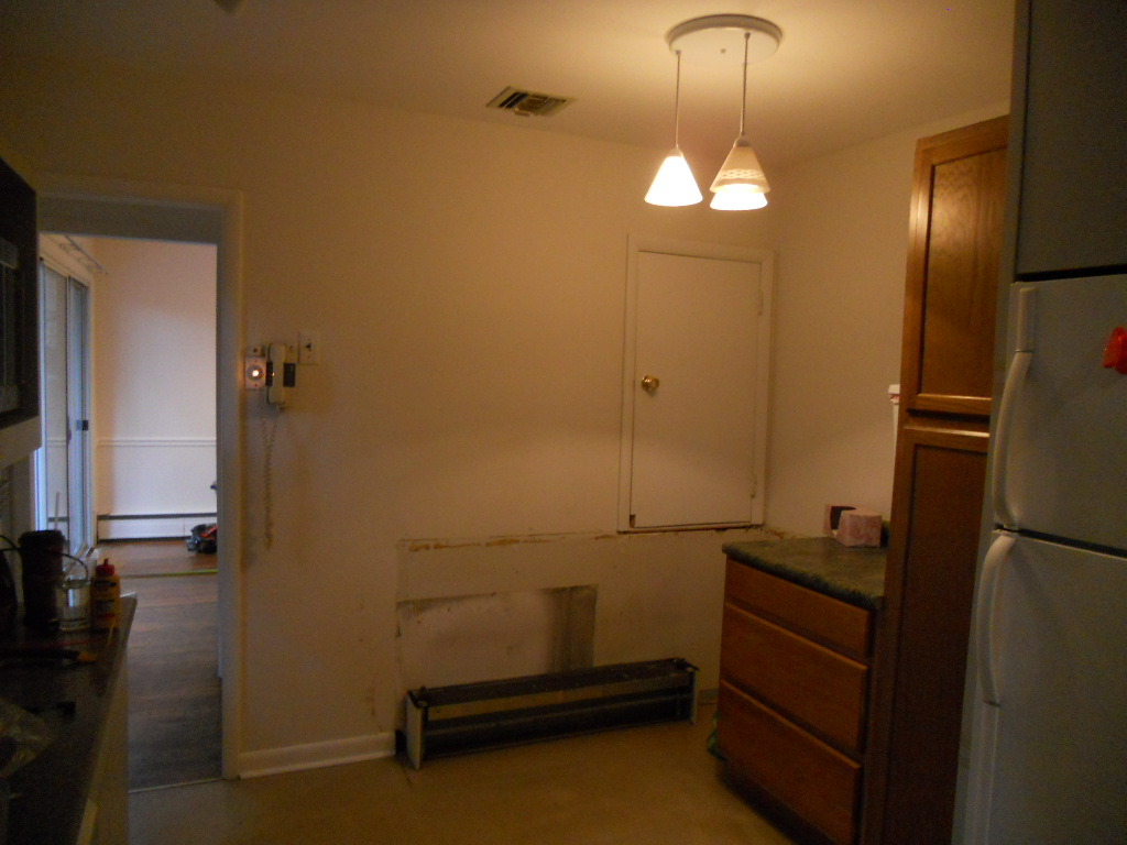 Knockdown kitchen cabinets lights in the new kitchen. Somehow it seemed to be a good choice