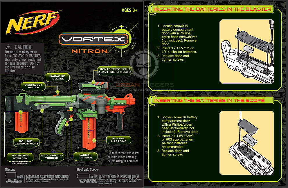 NERF Vortex Nitron Disc Blaster Hasbro 2010 Aus SELLER for sale online 