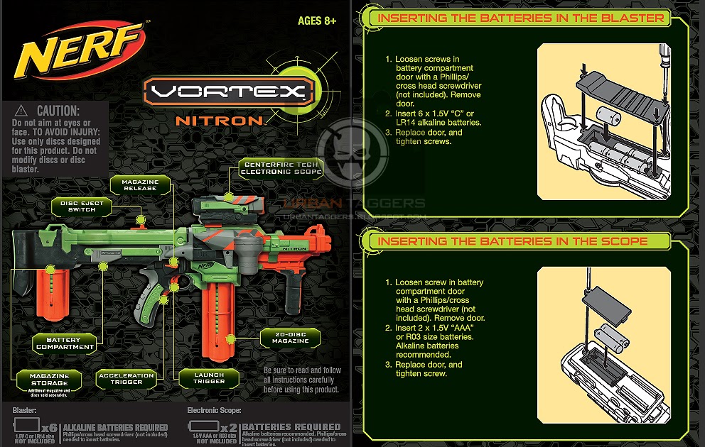 Urban Taggers. Nerf Vortex Nitron instruction manual