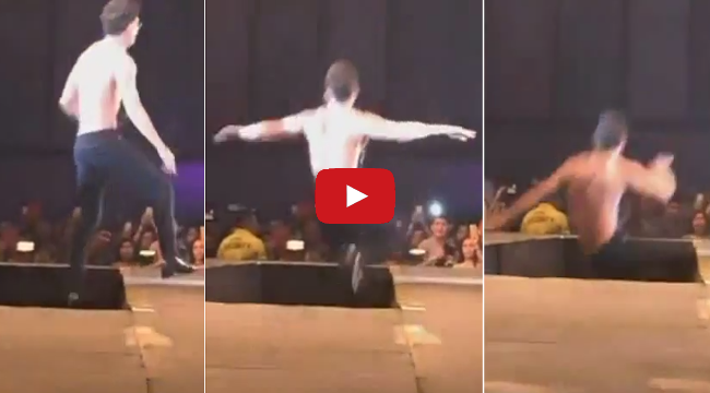 Watch James Reid Falls Off Stage at Cosmo Bachelor Bash 2014 on Viral Video Watch James Reid Falls Off Stage at Cosmo Bachelor Bash 2014 on Viral Video