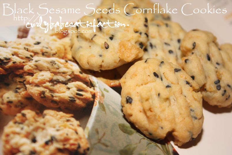 Curlybabe's Satisfaction Black Sesame Seeds Cornflake Cookies