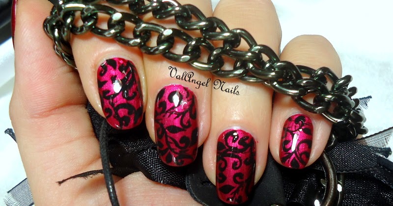 ValAngel Nails Art: Nail art "Romantic goth"