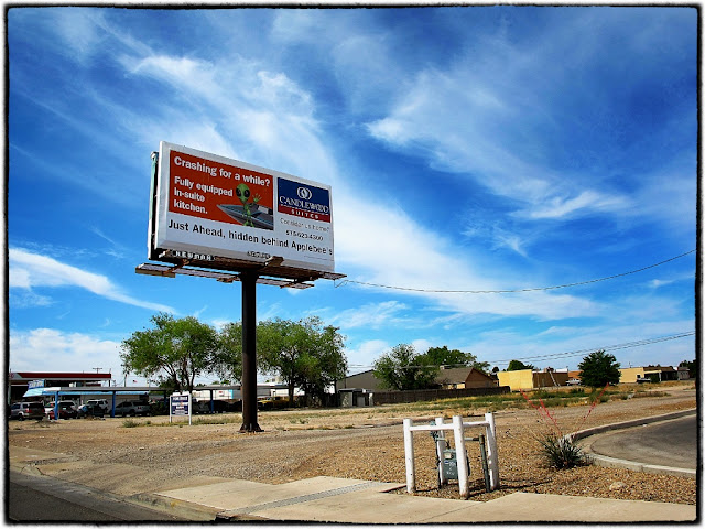 UFO condominium billboard, Roswell, USA