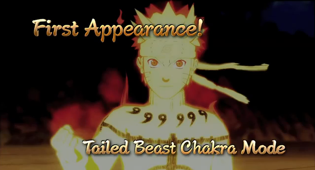 Naruto Shippuden Ultimate Ninja Storm Generation 2012 fighting game from CyberConnect2 Namco Bandai for Playstation 3 and Xbox 360 featuring Naruto Mastered the nine Tails Chakra form