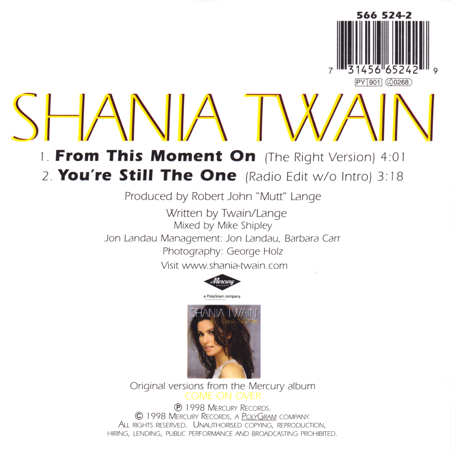 From This Moment On Shania Twain song - Wikipedia