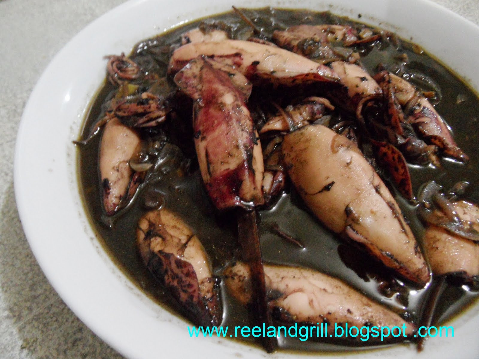 Reel and Grill: Adobong Pusit (Sauteed Squid or Squid Adobo)