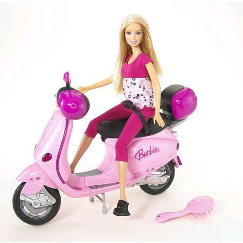 barbie doll with bicycle