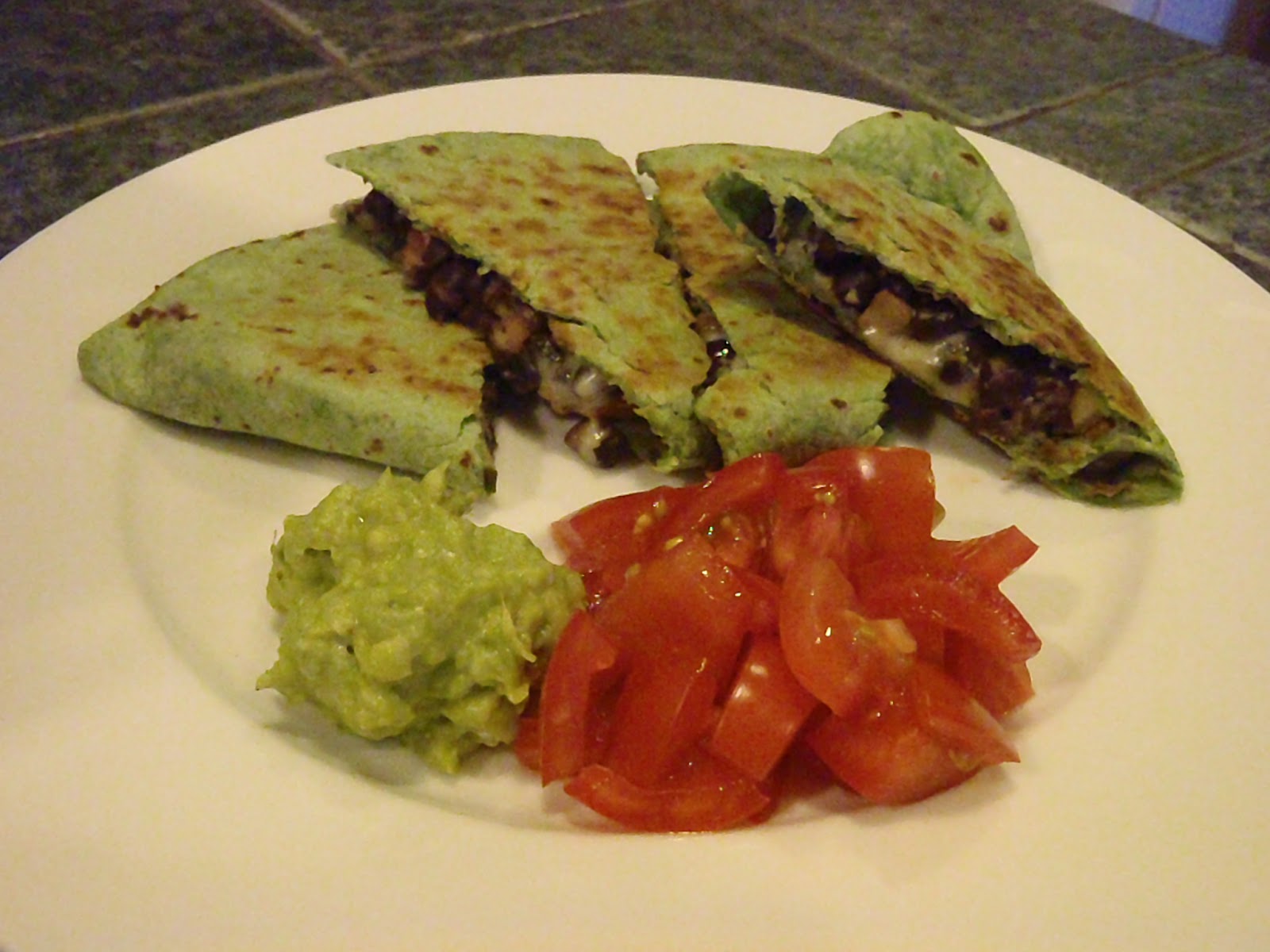 Yummy Fixins Black Bean Portobello Quesadilla