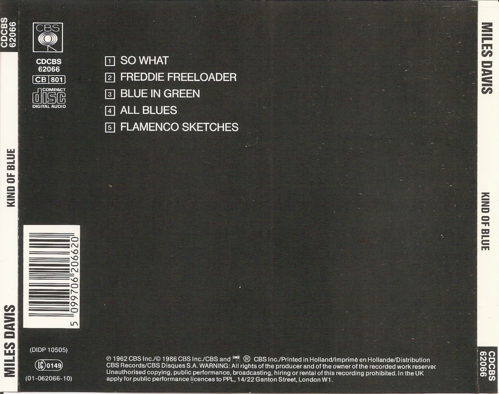 The First Pressing CD Collection Miles Davis Kind of Blue