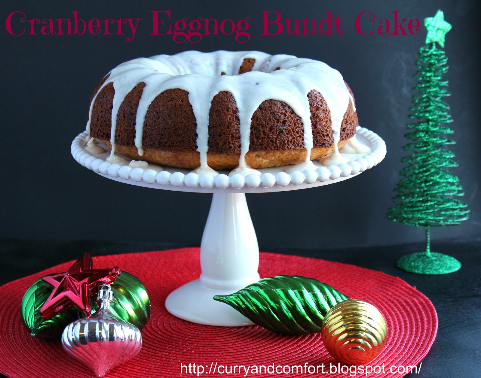 Kitchen Simmer Cranberry Eggnog Bundt Cake
