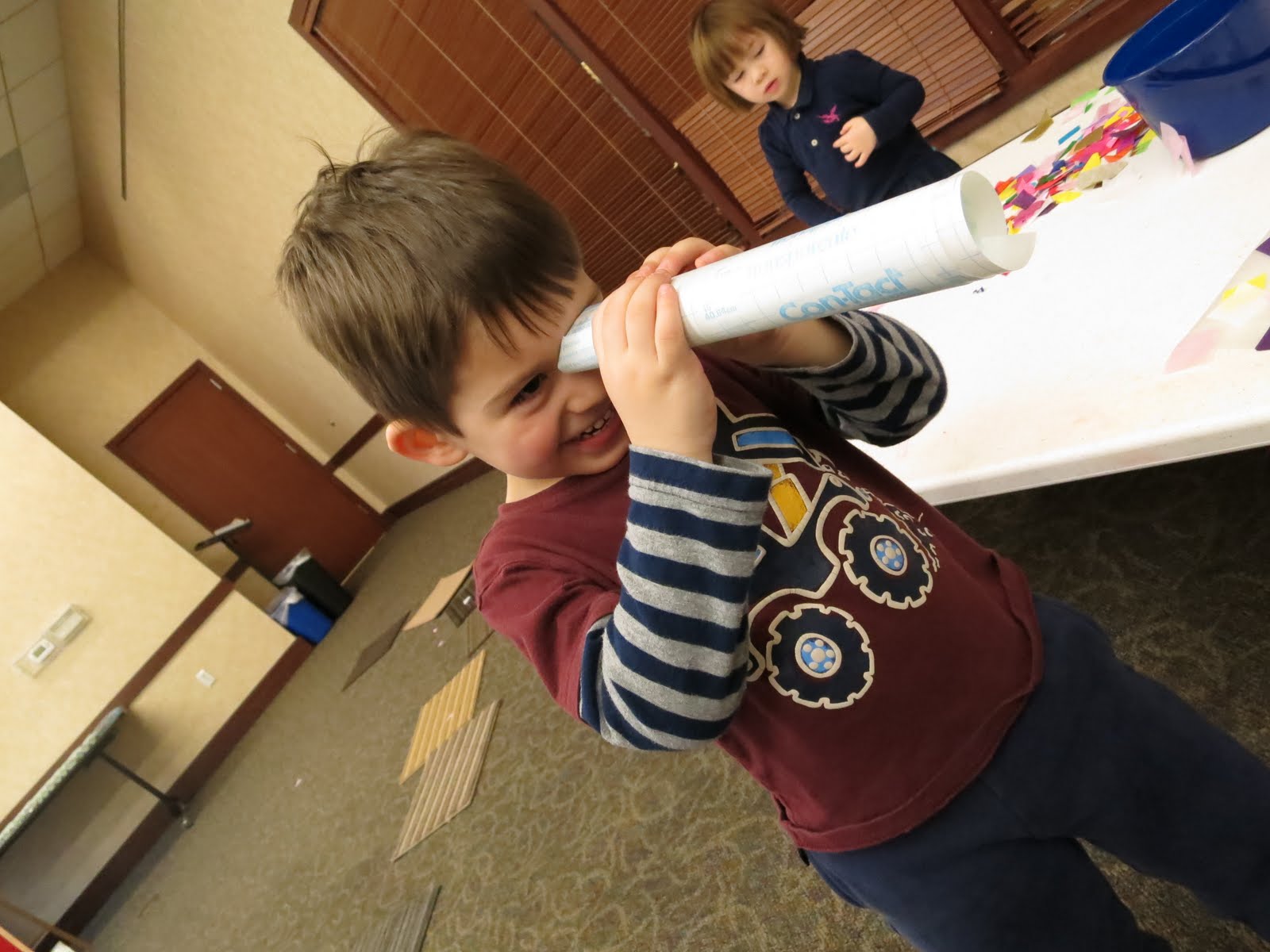 Toddler Art Class Sticky "Stained Glass" library makers