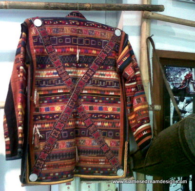 Vintage Akha headman embroidered and appliqued jacket Vintage Akha headman embroidered and appliqued jacket