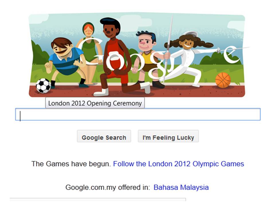 Google Doodle London Olympics Games
