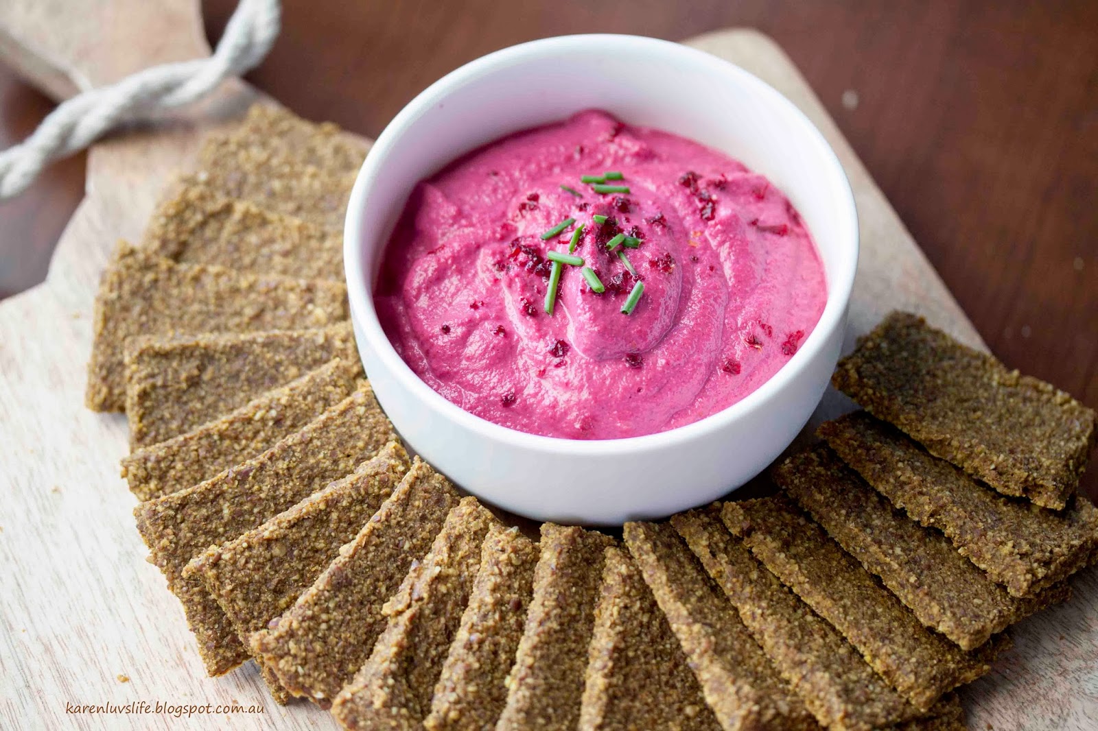 Beetroot Pate/Dip a pretty raw vegan sharing dip KARENLUVSLIFE