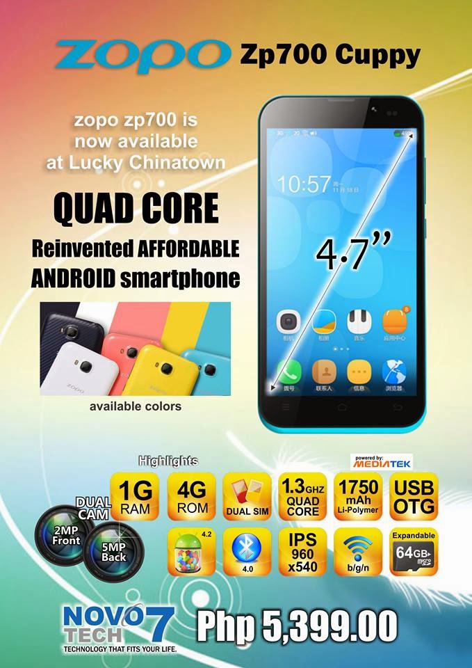 ZOPO ZP700: Quad-core Android Phones for Php5,399