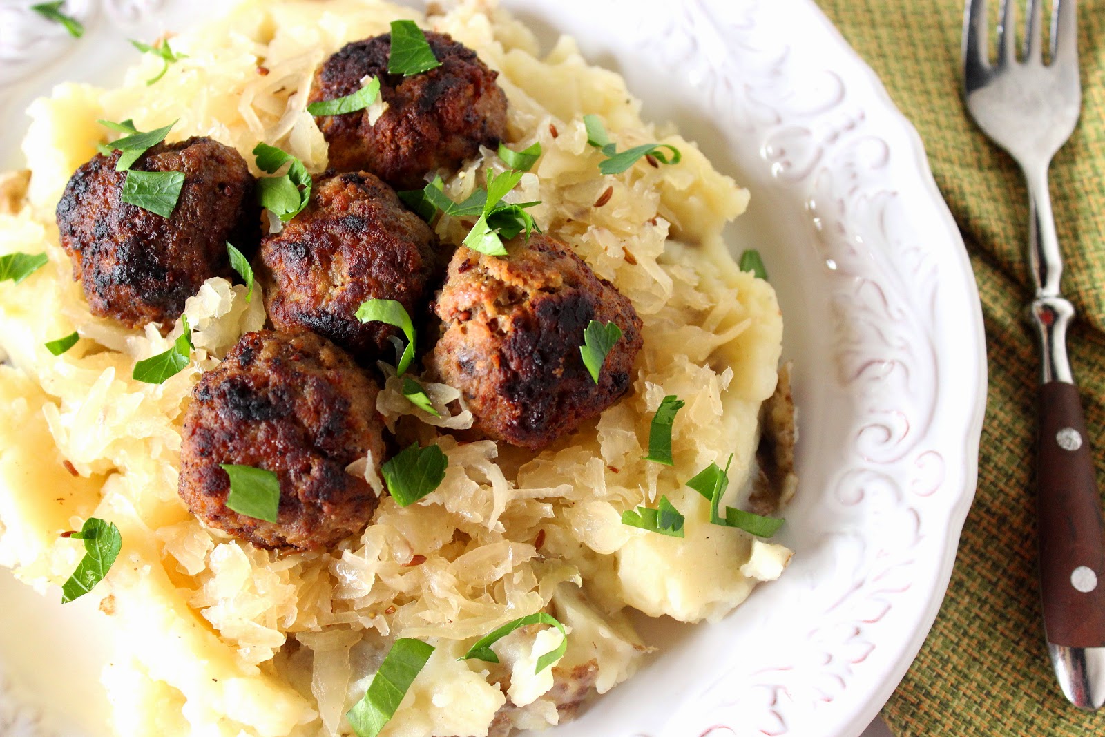 Kudos Kitchen By Renee German Meatballs Over Mashed Potatoes and