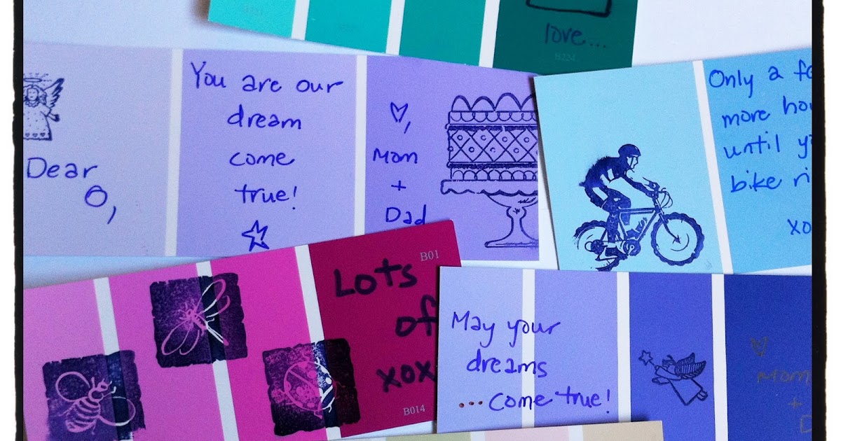 Upcycled Education Paint swatch love notes