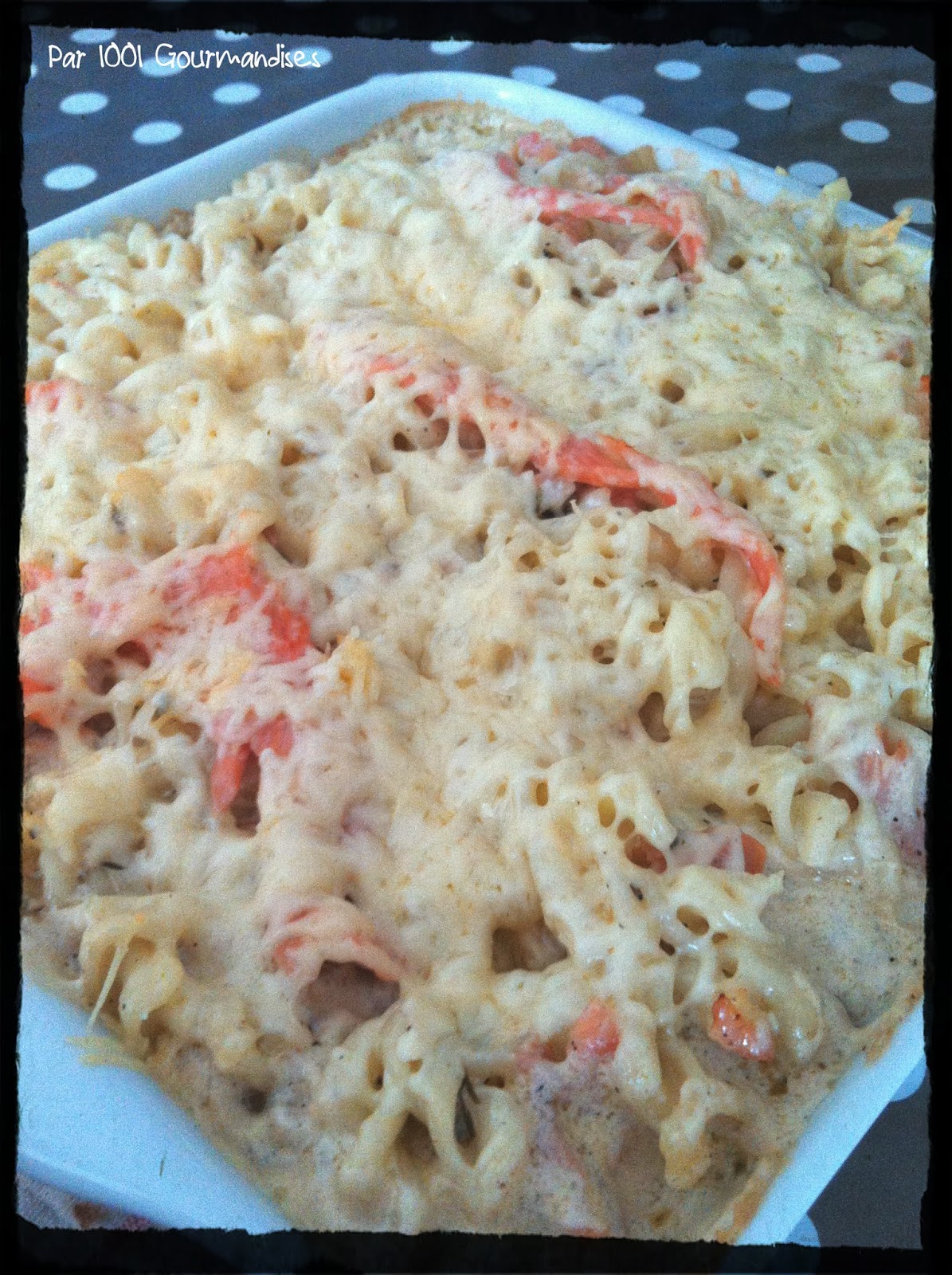 1001 Gourmandises Gratin de pâte au saumon