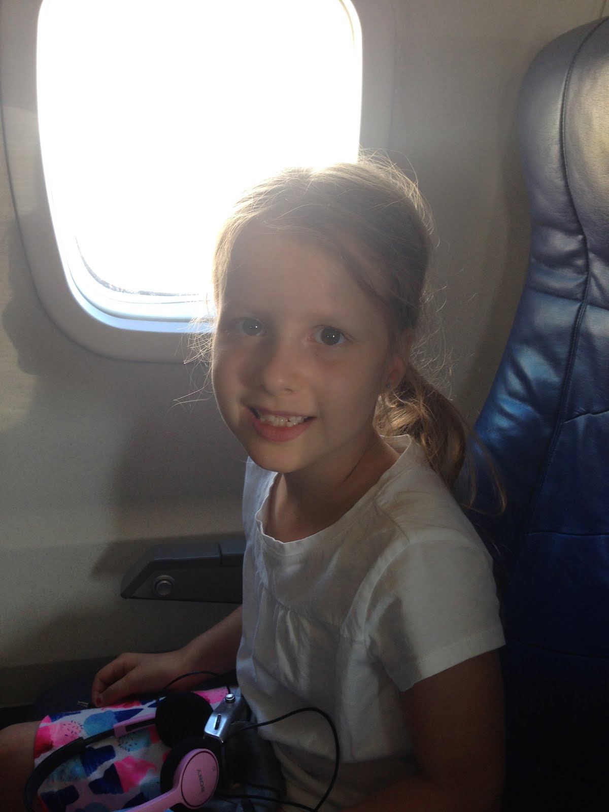 Amaya on the plane..flying to Ohio