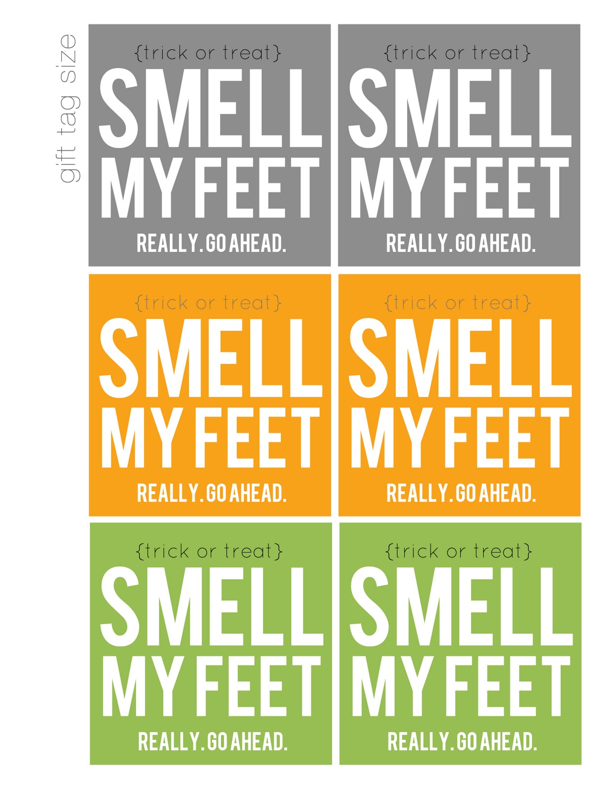 smell my feet free printable halloween gift my sister s