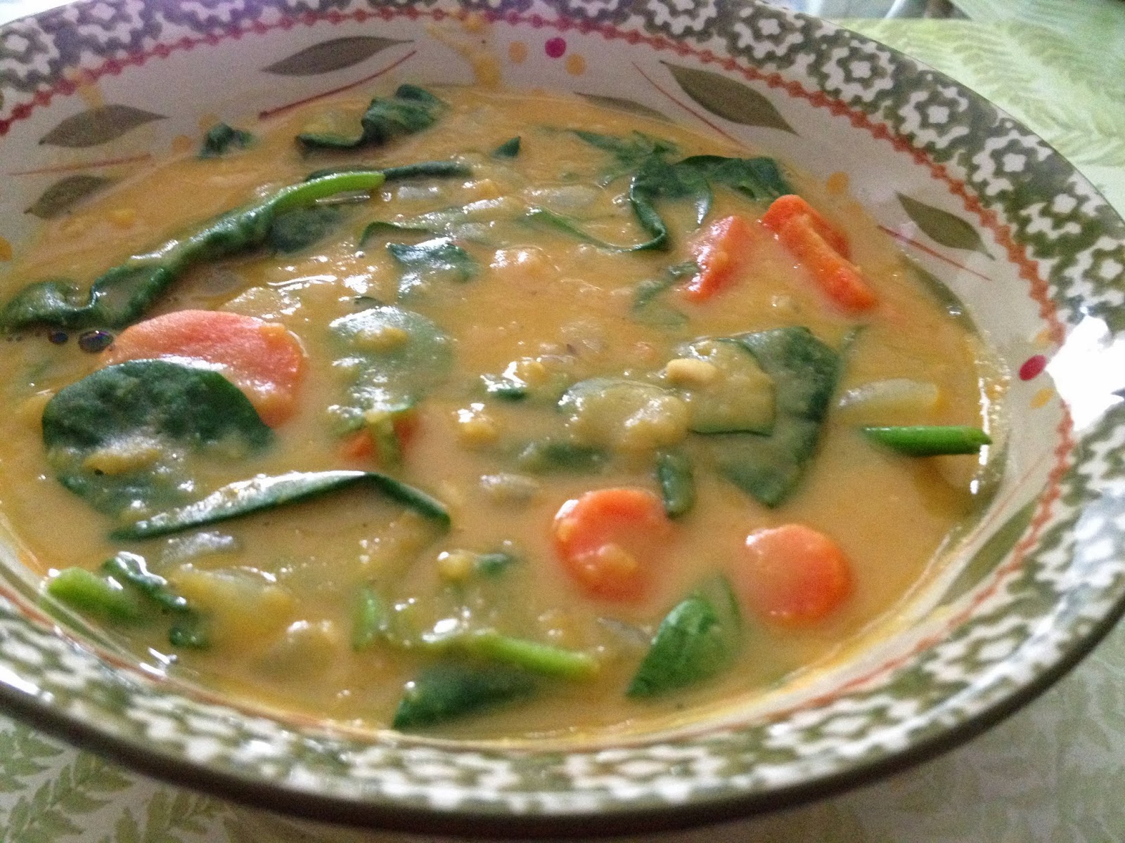 Curried Split Pea Soup with Coconut Milk