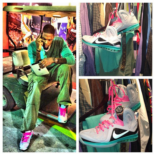 lebron 9 south beach on feet