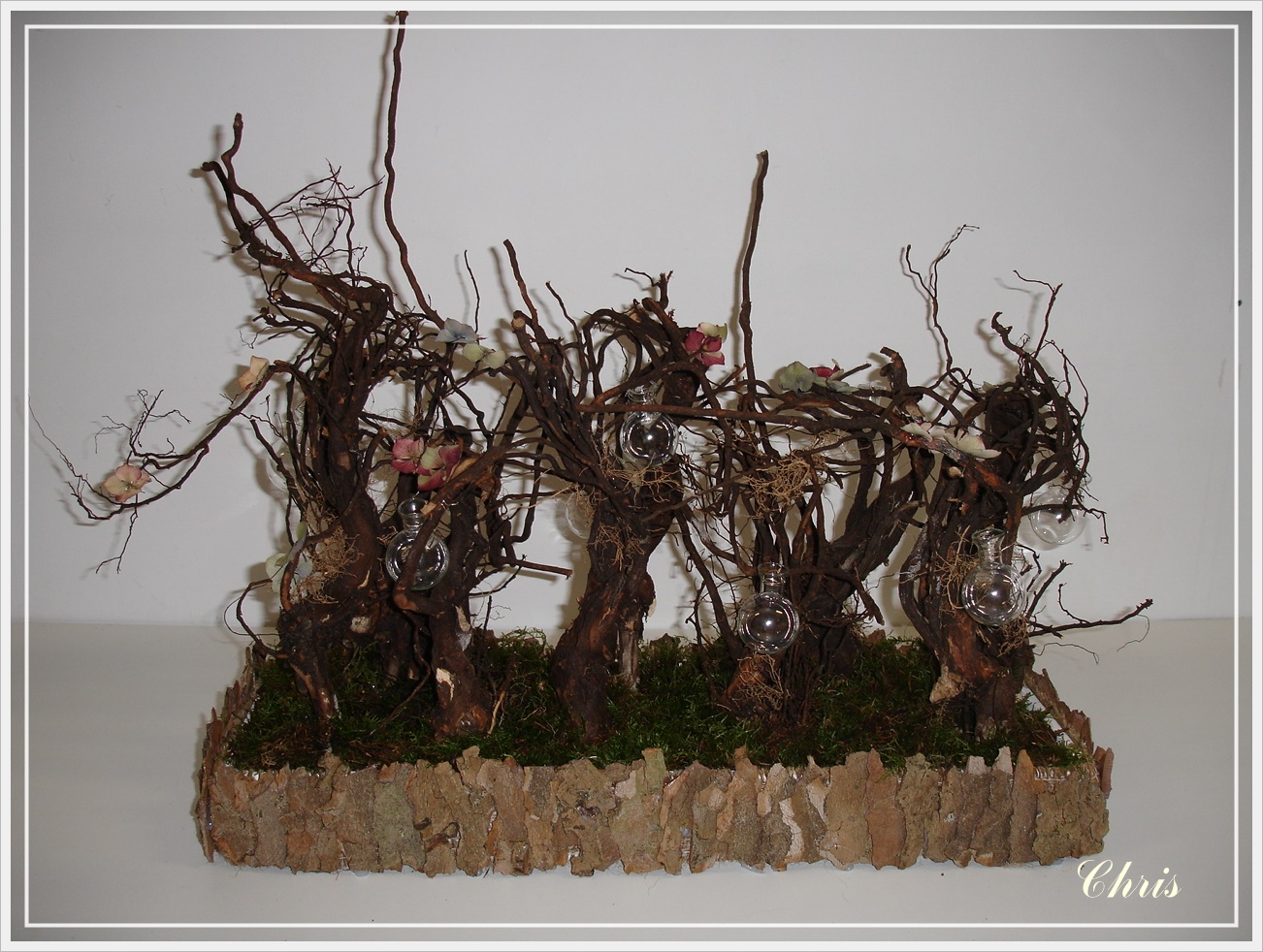 Rozen kant en lavendel: bloemenboom