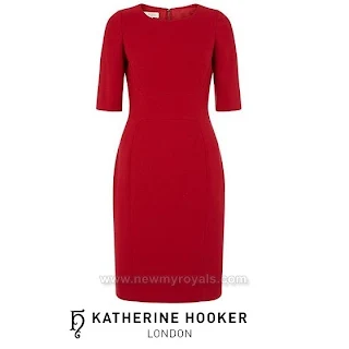 Kate Middleton - KATHERINE HOOKER Ascot Red Dress