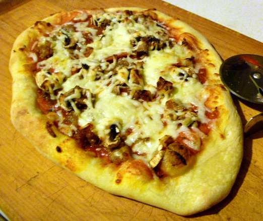 Slice of Southern: New York Style Sausage and Mushroom Pizza