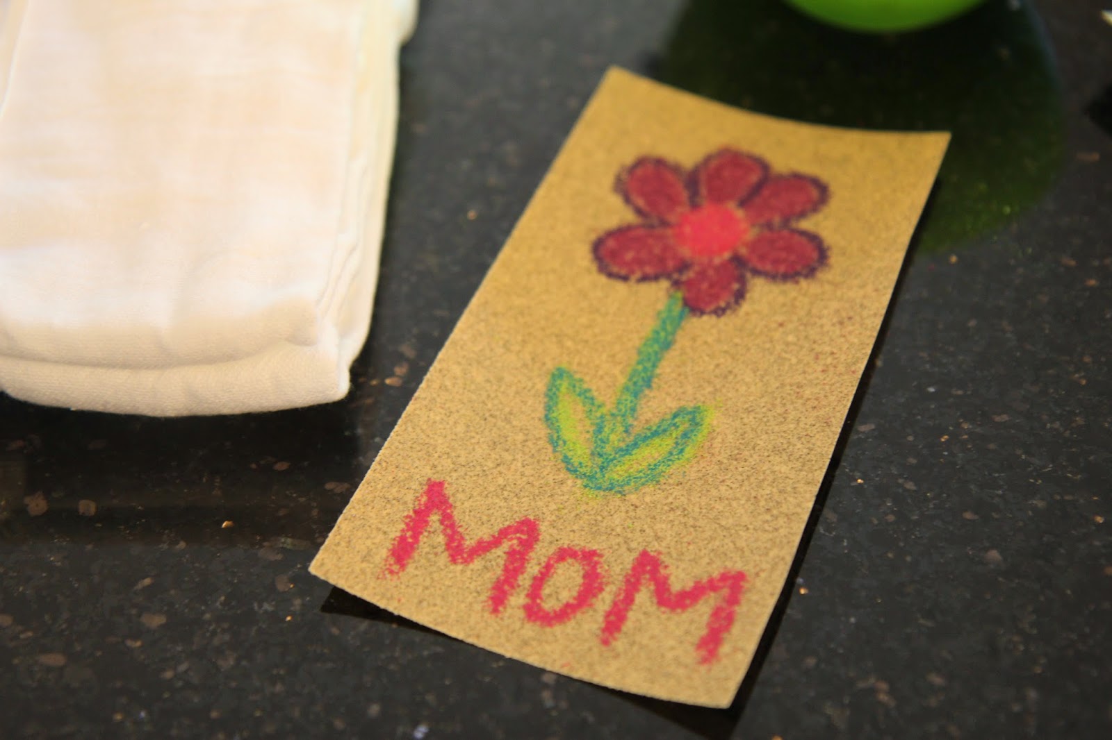 Toddler Approved! Homemade Gifts Kids Can Make Sandpaper Printed Towels