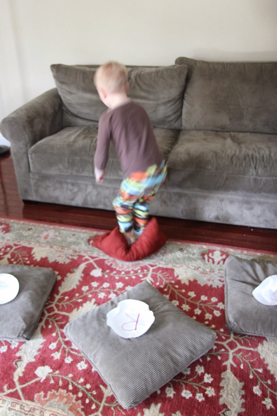 Toddler Approved! Alphabet Pillow Jumping