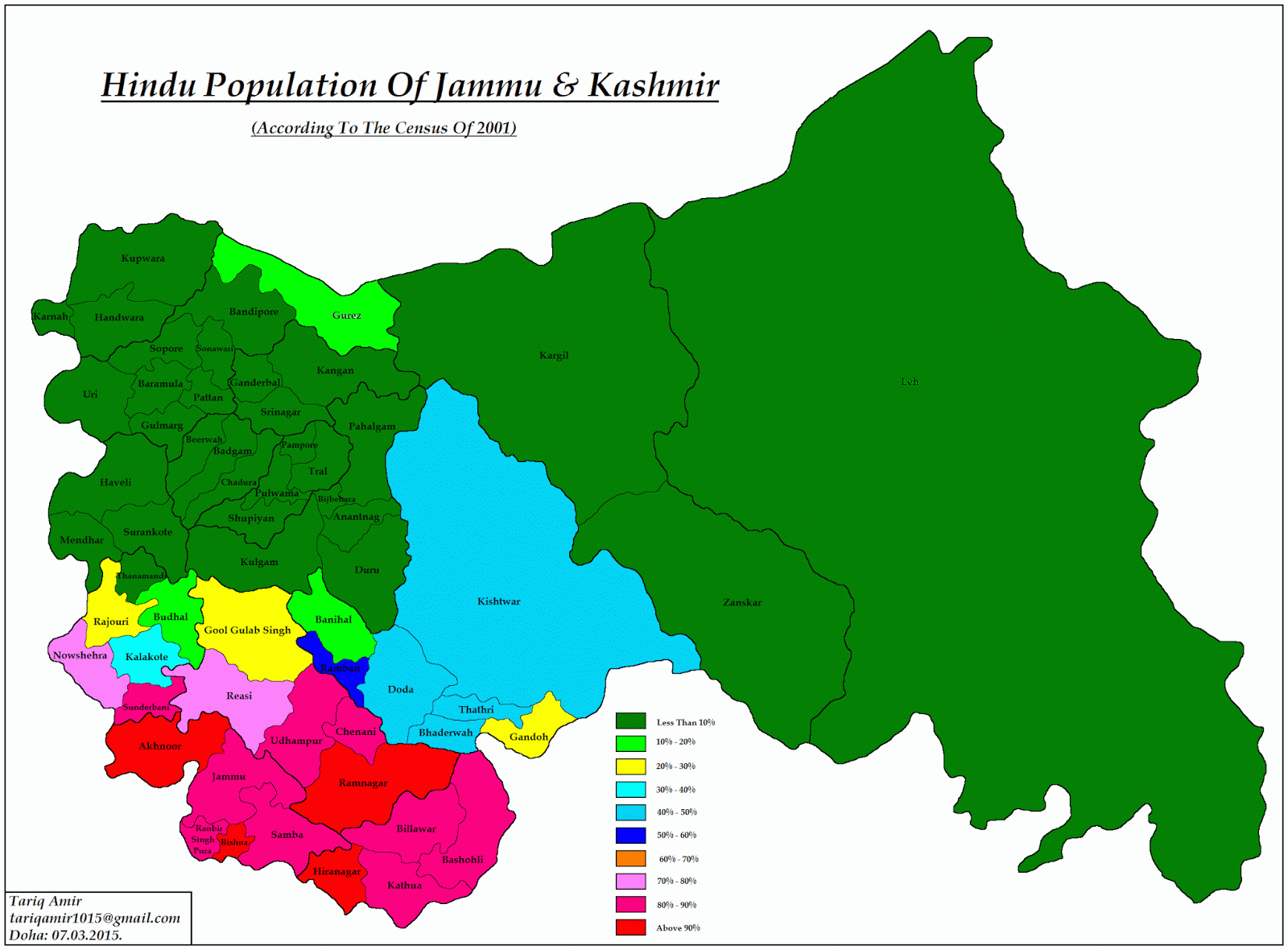 Pakistan Geotagging Demographics Of Jammu & Kashmir