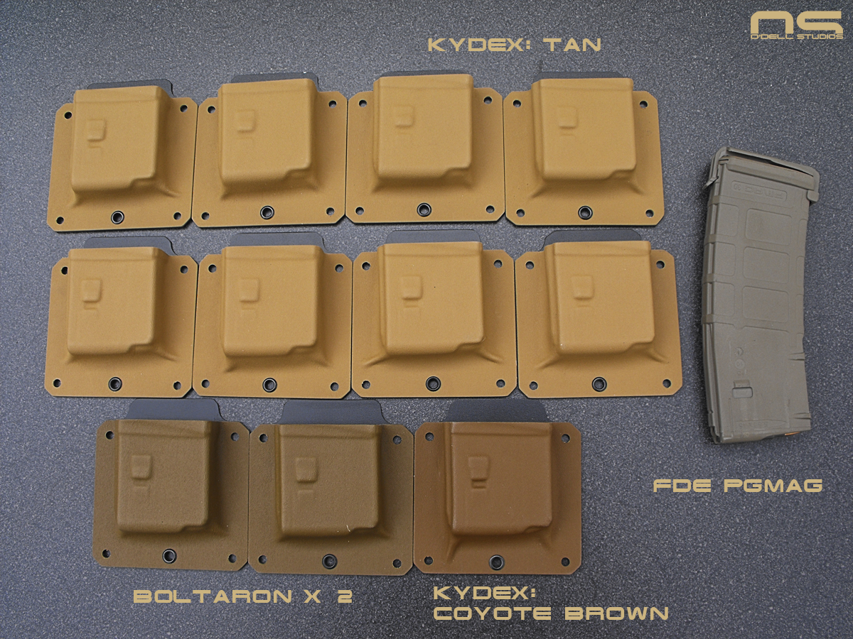 First Batch of AR 15 Rifle Magazine Carriers for Sale coyote tan kydex for sale