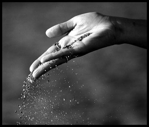 sand on hand